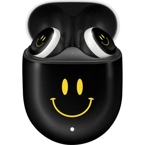Black Happy Face Google Pixel Buds Skin
